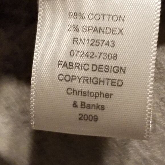 Christopher Banks M Jacket Corduroy Black Gray Floral Fall Autum Trucker Cottage - Picture 7 of 10